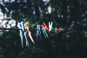 Laundry clips in different colors