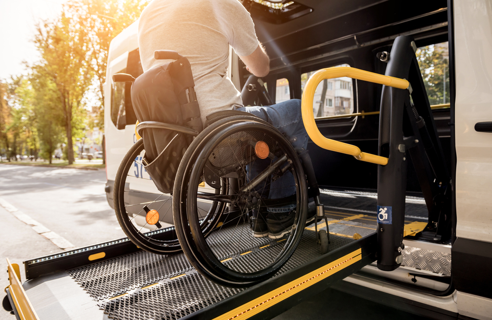 a person in a wheelchair on a ramp representing NDIS.